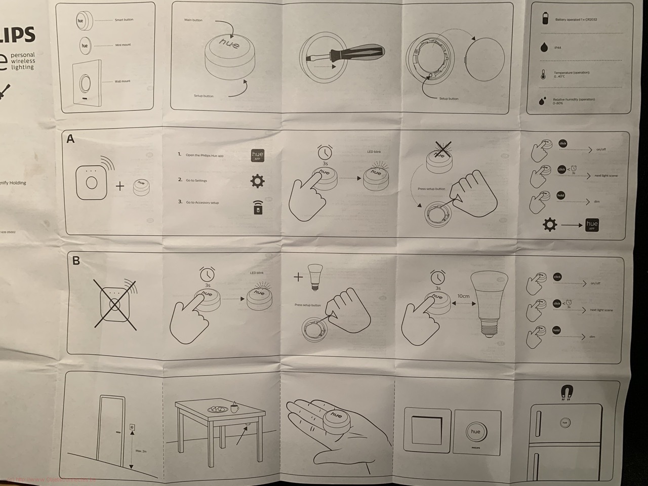Bouton intelligent Philips Hue - Procédure d'installation
