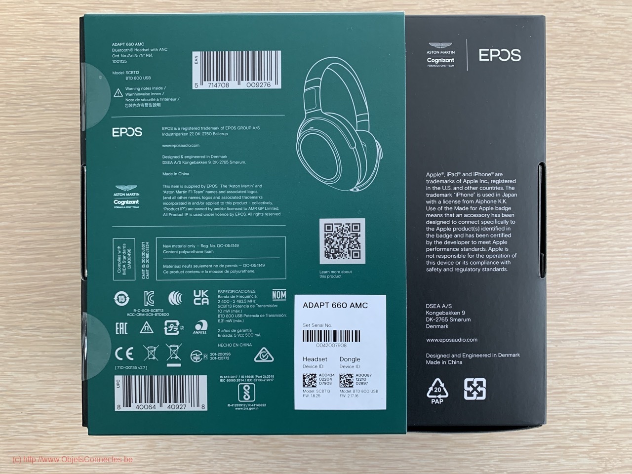 Casque ADAPT 660 AMC de chez EPOS x Aston Martin -